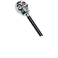 48-Inch Silver Skull Walking Cane Costume Prop Accessory - Image 2