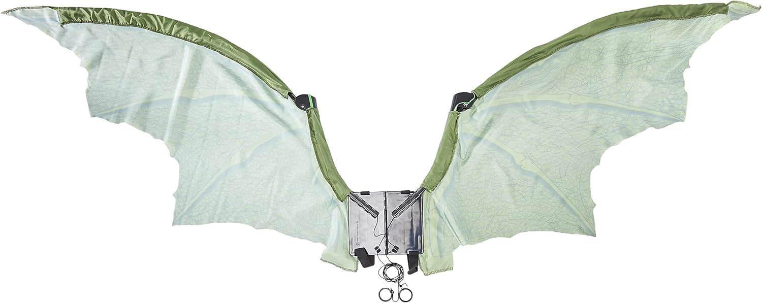 Adults Green Mechanical Dragon Wings Costume Accessory - Image 3