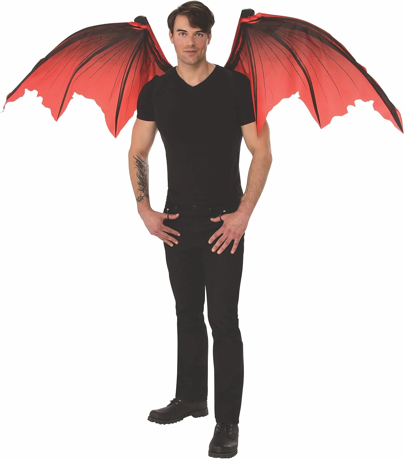 Adults Red Mechanical Devil Wings Costume Accessory