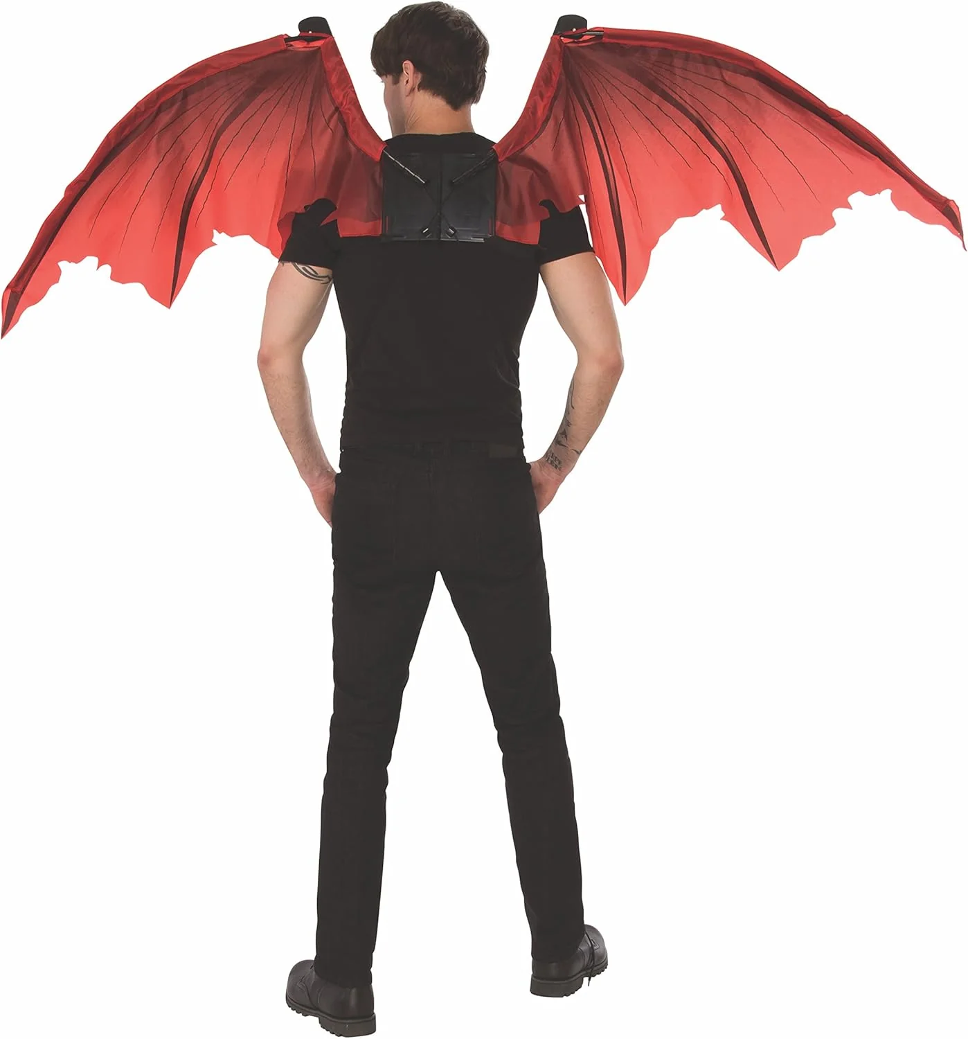 Adults Red Mechanical Devil Wings Costume Accessory - Image 2