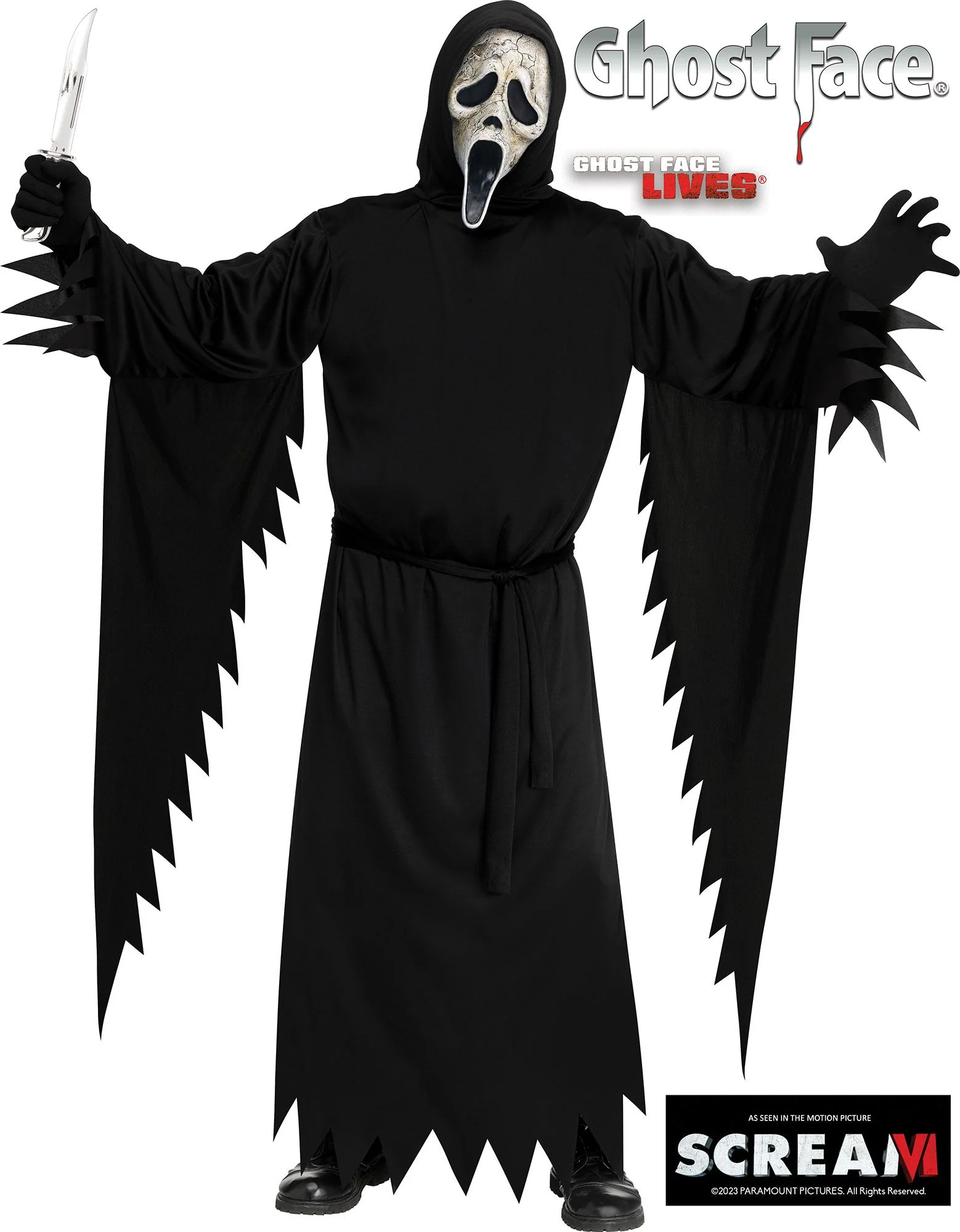 Adults Scream Aged Ghost Face Costume
