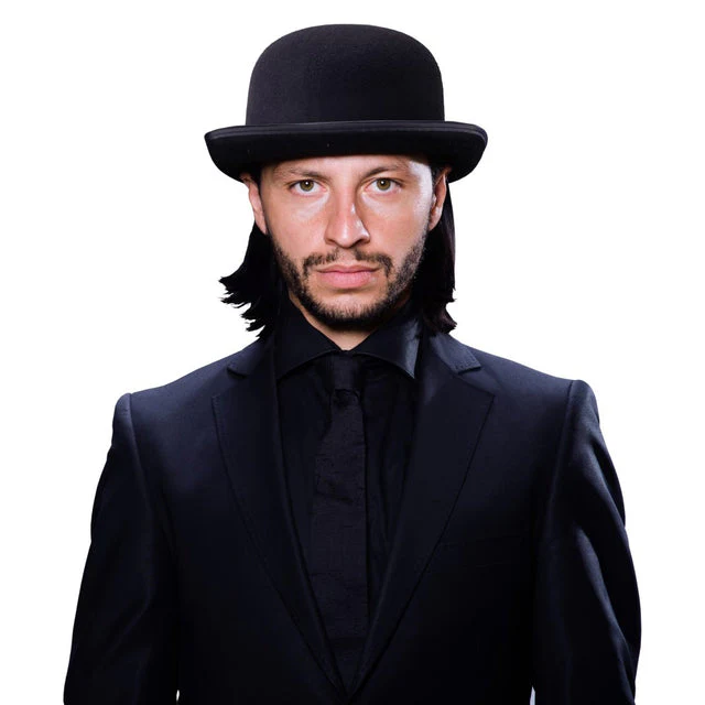 Black Derby Bowler Hat - Image 2