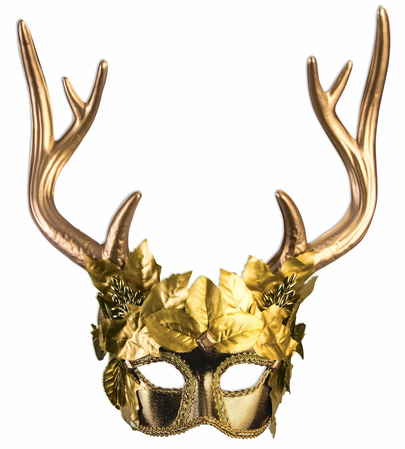 Deluxe Mythical Golden Faun Masquerade Costume Mask