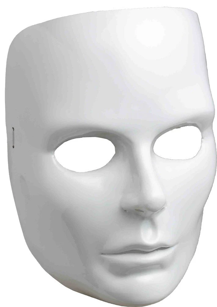 Female White Full Face Costume Mask