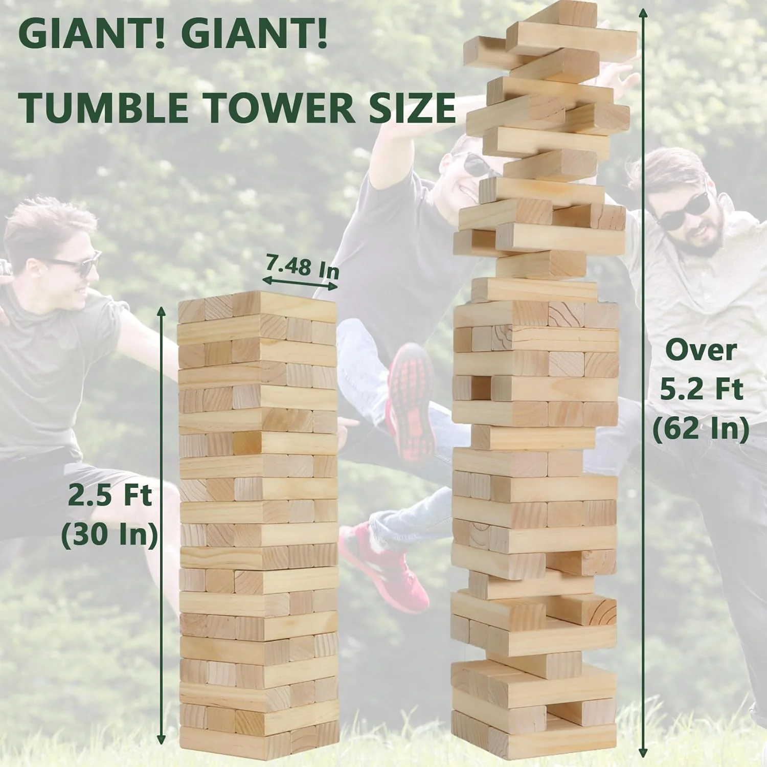 NJ RENTAL ONLY - Giant Jenga Wooden Tumble Tower Rental - Image 2