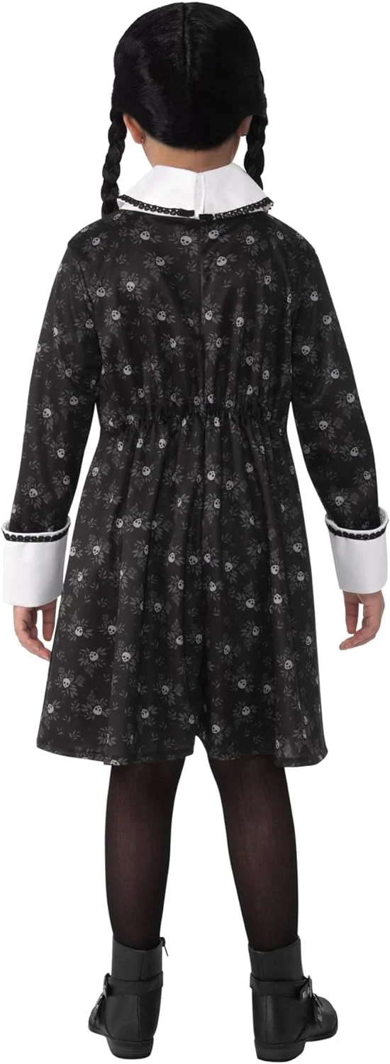 Girls Addams Family Wednesday Addams Dress Costume - Image 5