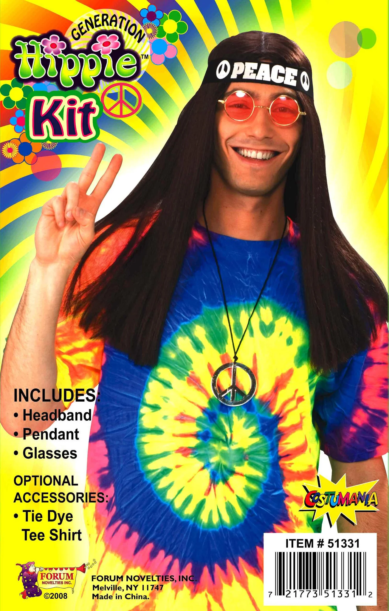 Halloween Costume Kits Hippie Costume Kit