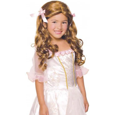 Kids Brown Gracious Princess Wig