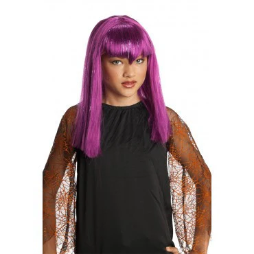 Kids Glitter Vampire Wig - Various Colors - Image 4