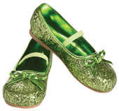 Kids Green Glitter Shoes