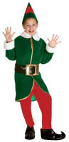 Kids Green & Red Elf Costume