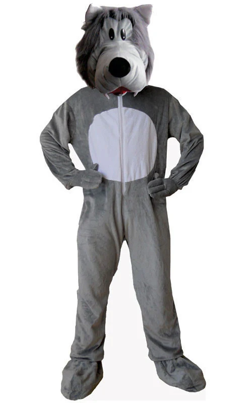 Kids Grey Wolf Mascot Costume