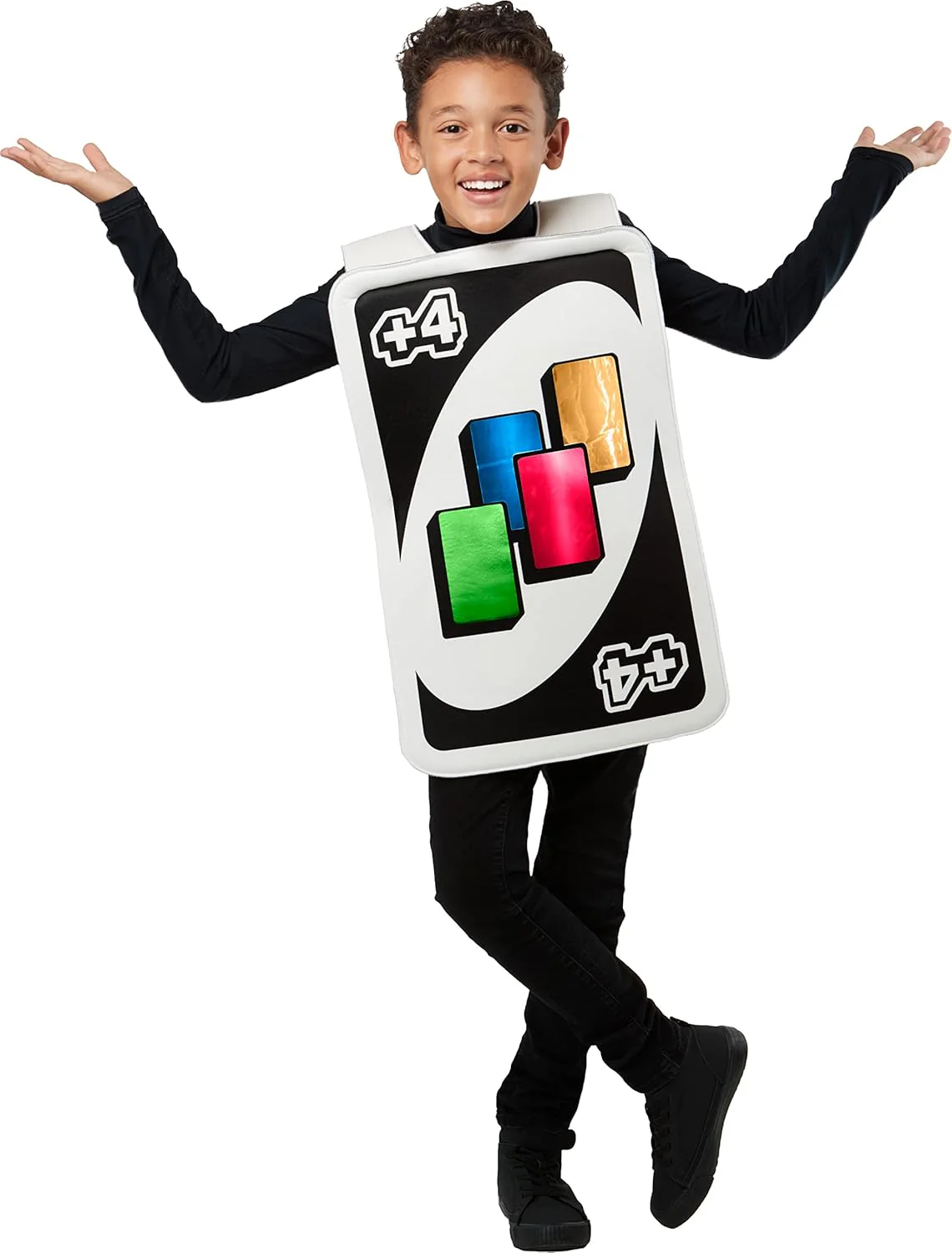 Kids Mattel Uno Card Game Draw Four Card Costume - Image 3