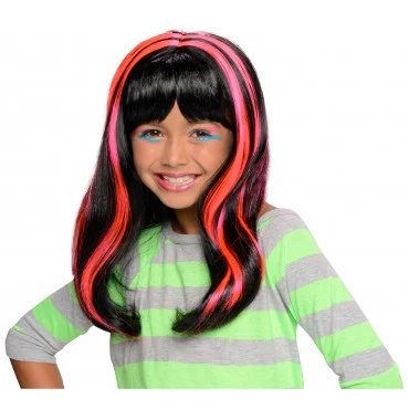 Kids Neon Streaks Wig - Various Colors - Image 3