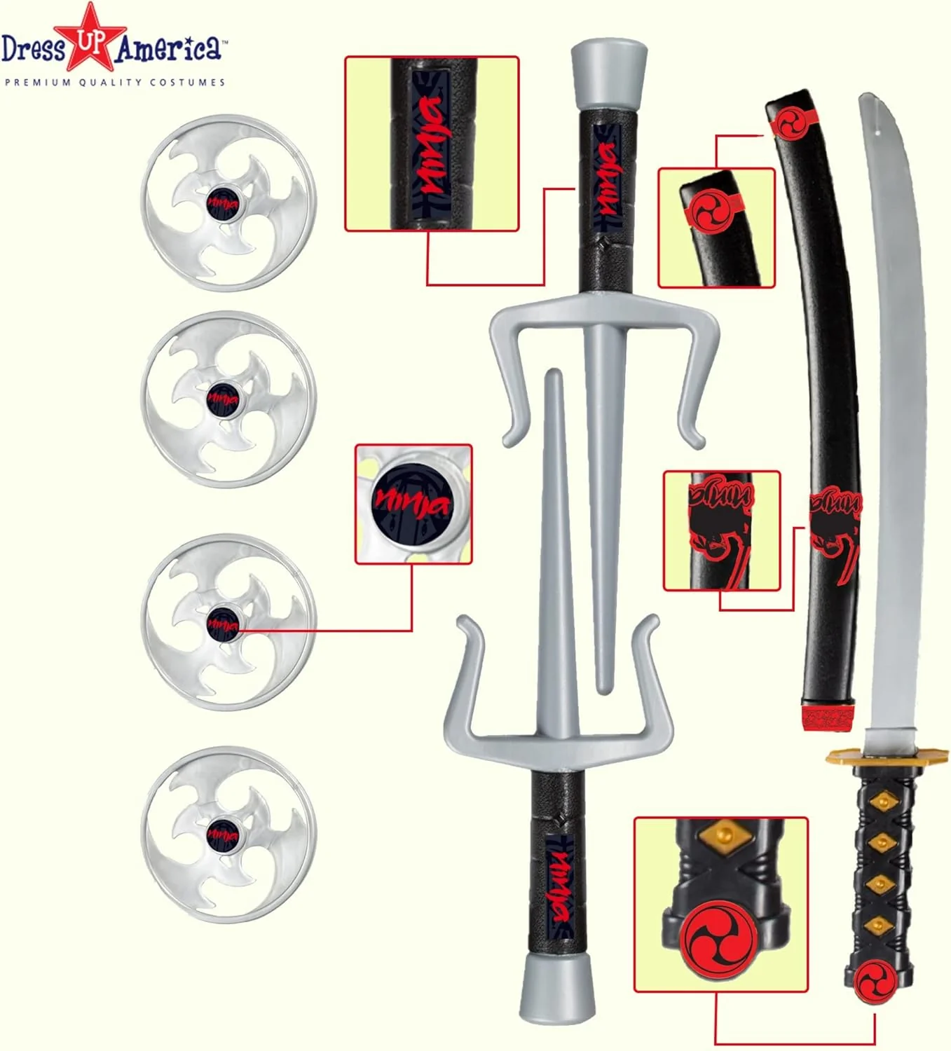 Kids Ninja Weapon Accessory Set - Image 3