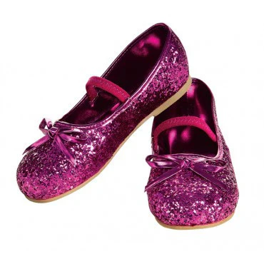 Kids Pink Glitter Flats