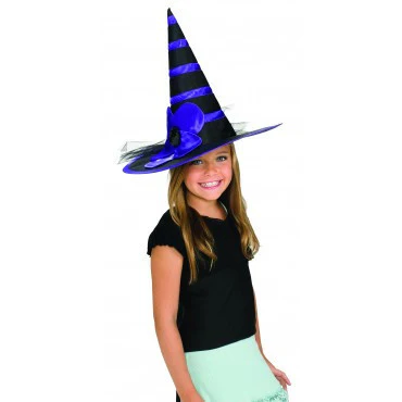 Kids Purple Daisy Witch Hat