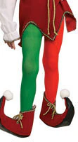 Kids Red and Green Elf Tights