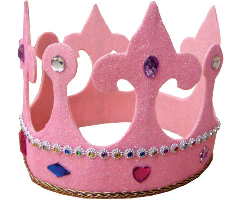 Kids Tall Pink Princess Crown