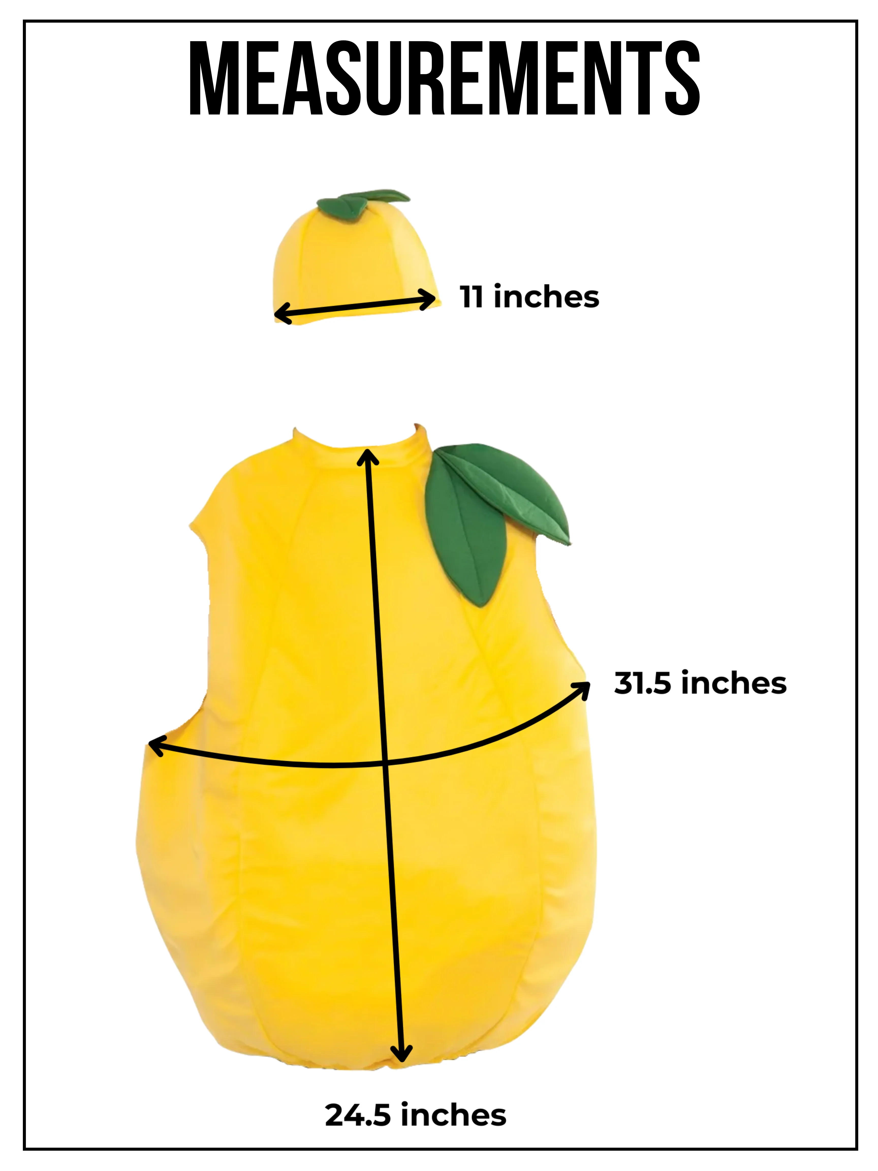 Kids Unisex Zesty Lemon Costume - Image 3
