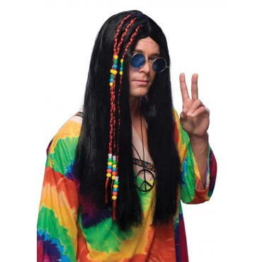 Long Hippie Wigs - Various Colors