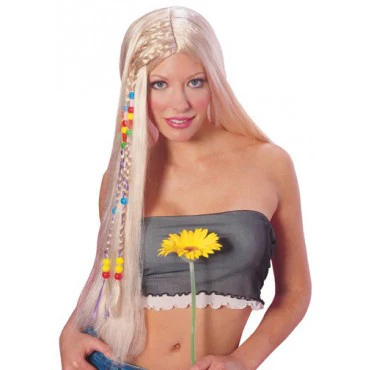Long Hippie Wigs - Various Colors - Image 2