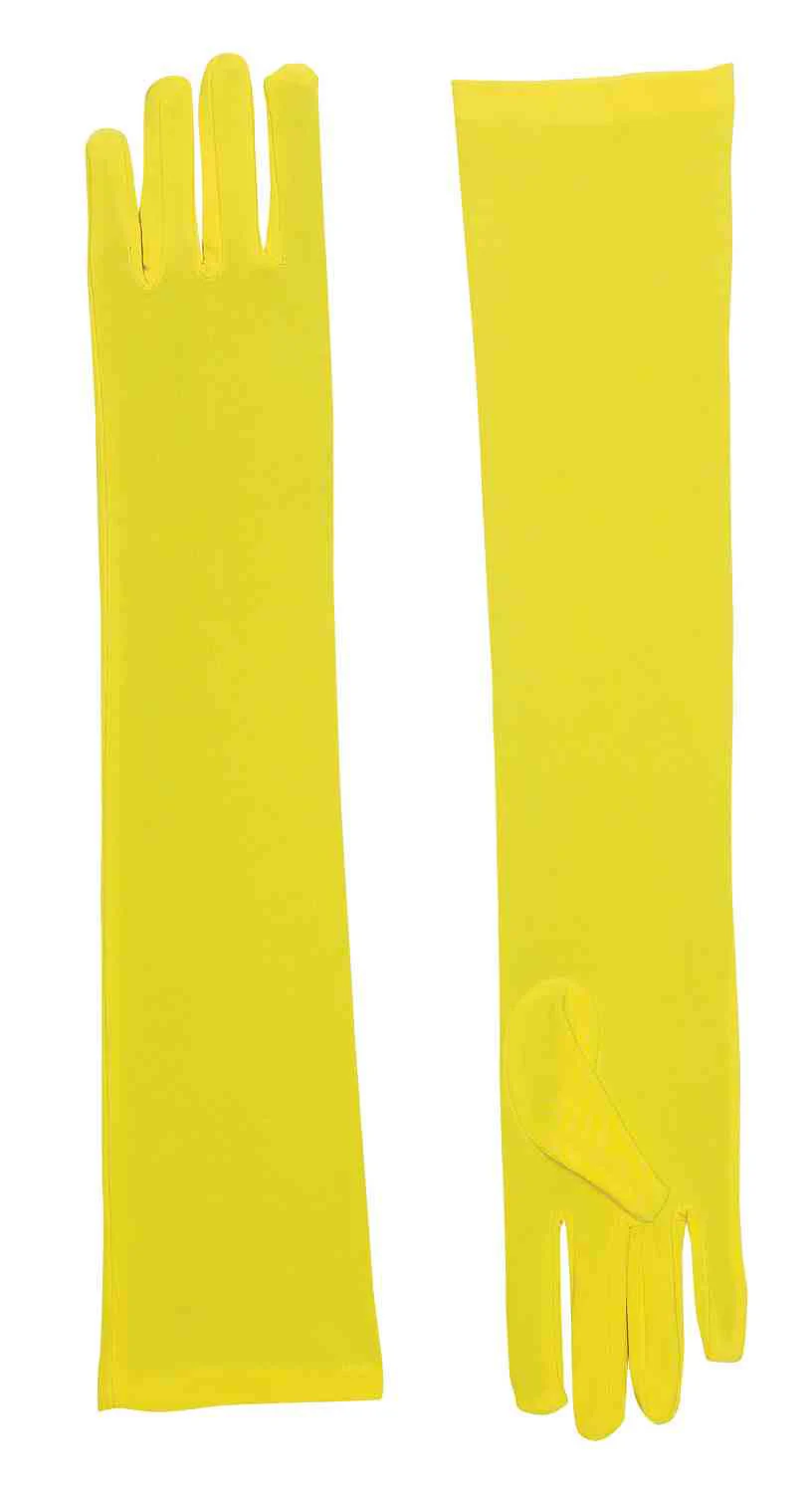 Long Yellow Halloween Costumes Gloves