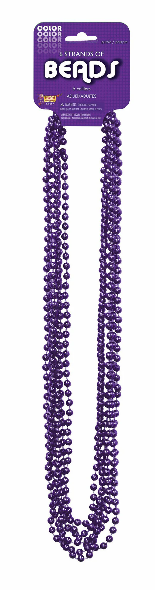 Mardi Gras Beads One Dozen Purple 33 inch Mardi Gras Beads