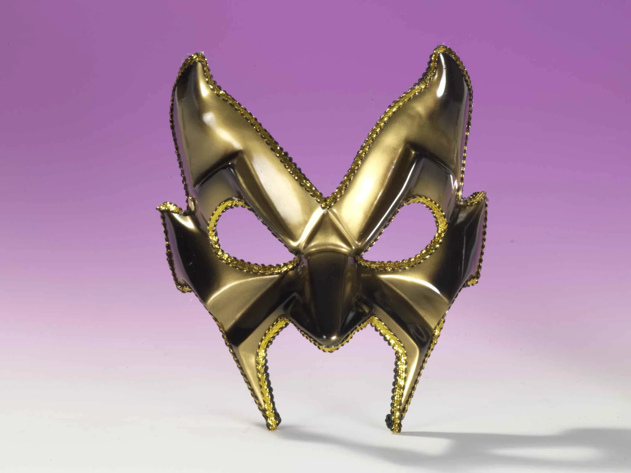 Mardi Gras Gold Devil Man Half Masks