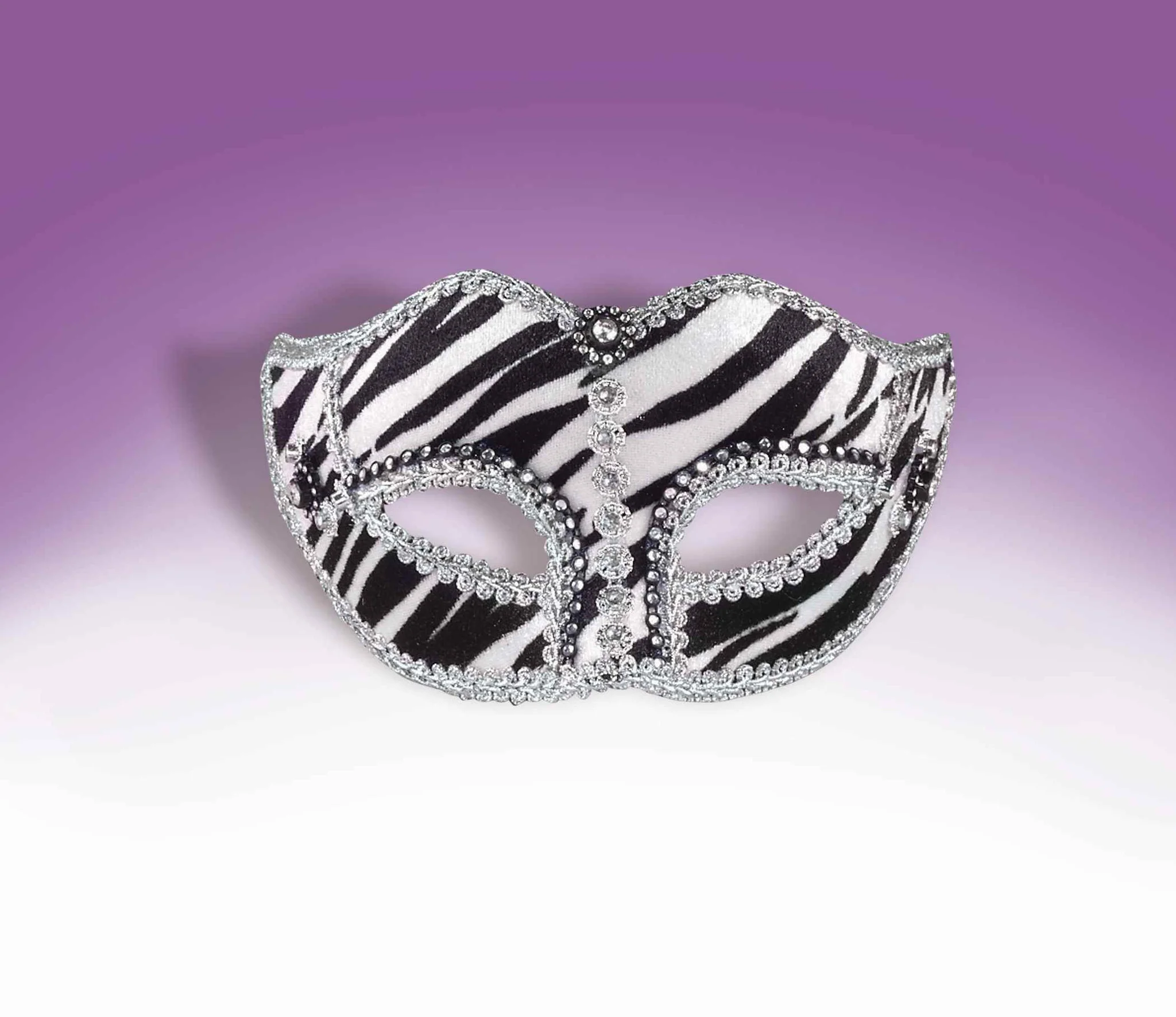 Mardi Gras Ladies Zebra Eye Mask