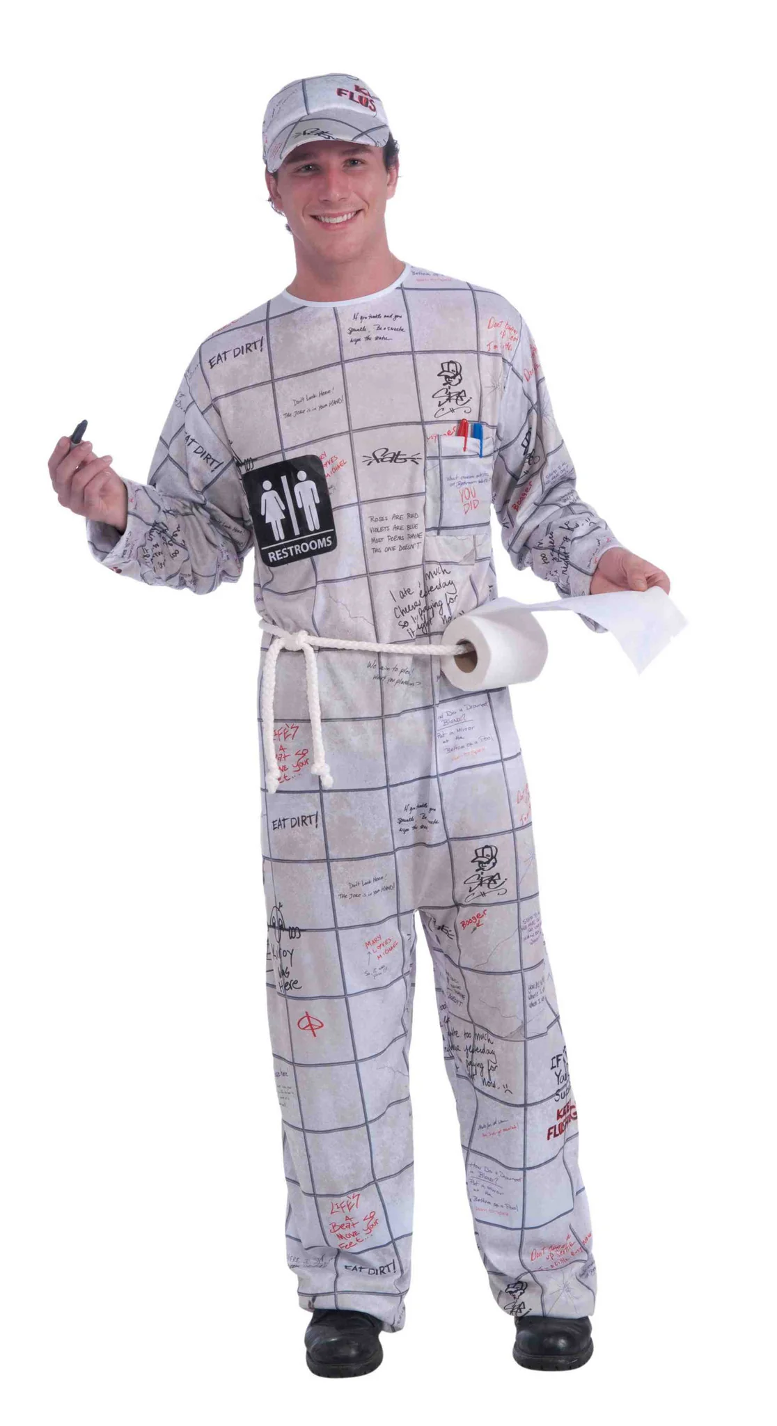 Mens Bathroom Wall Guy Costume