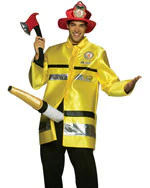 Mens Big Hose Fireman Costume
