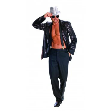 Mens Black Sequin Jacket