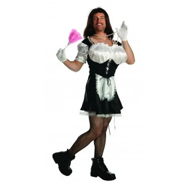 Mens Busty Dusty the French Maid Costume