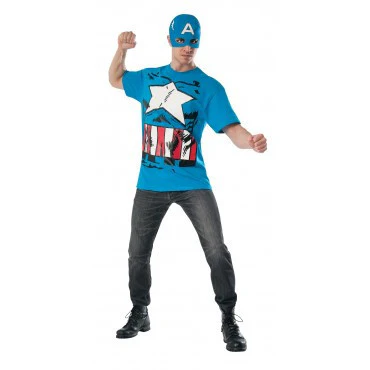 Mens Classic Captain American T-Shirt Costume