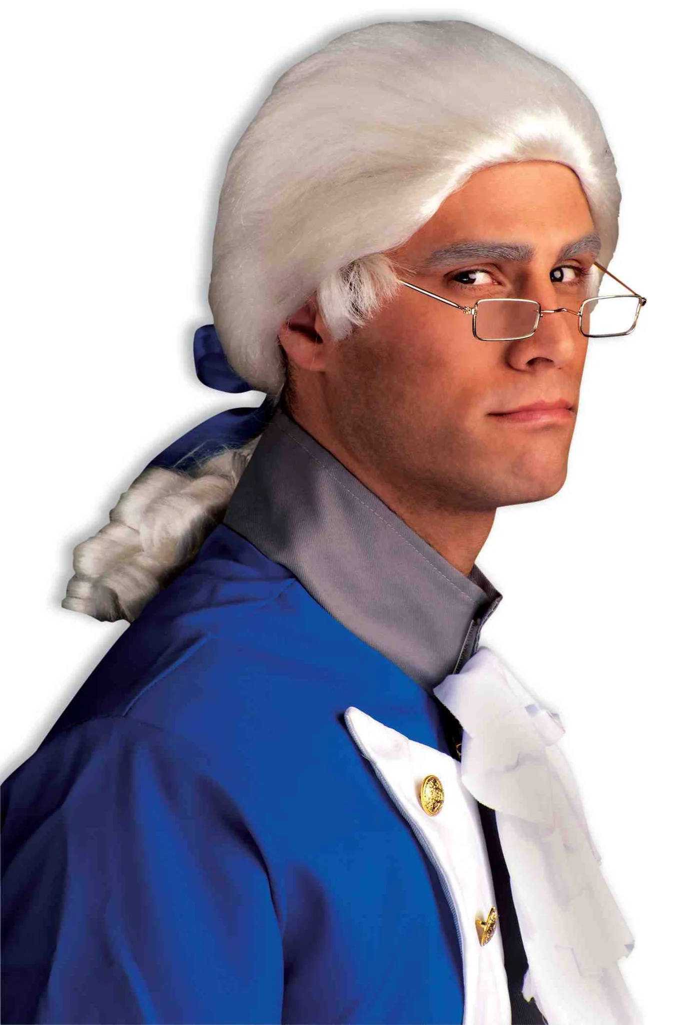 Men's Colonist Wigs White Costume Wig