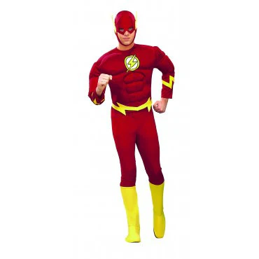 Mens Deluxe The Flash Muscle Chest Costume