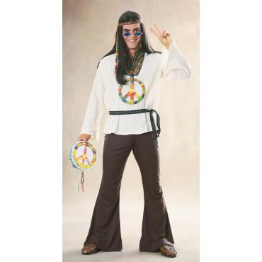 Mens Groovy Hippie Costume