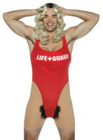Mens Hairy Lifeguard Costume
