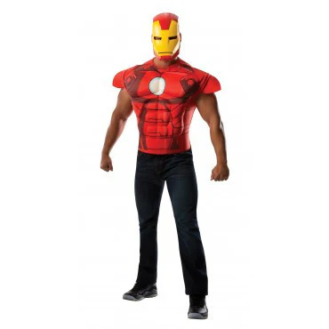 Mens Iron Man Muscle Chest Shirt