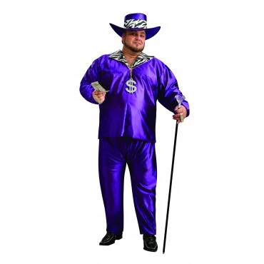 Mens Plus Size Big Daddy Pimp Costume