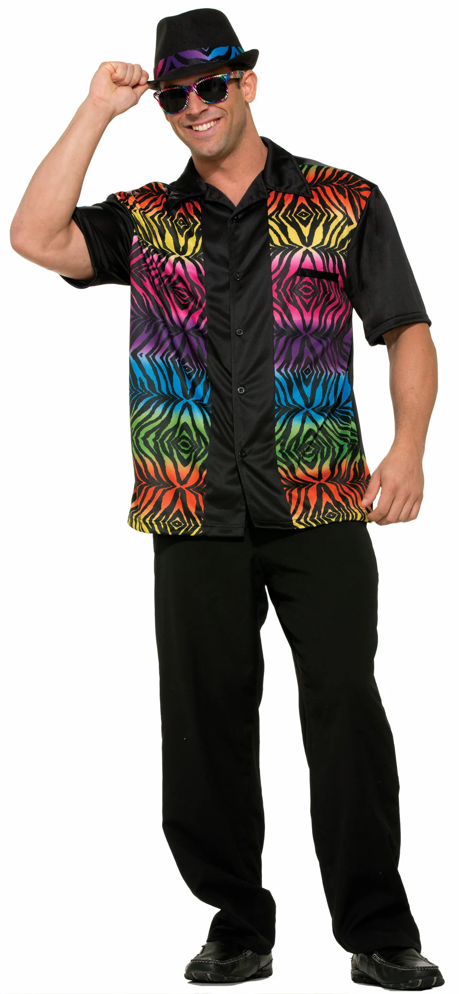 Mens Rainbow Bowling Shirt