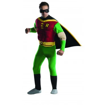 Mens Teen Titans Deluxe Muscle Chest Robin Costume