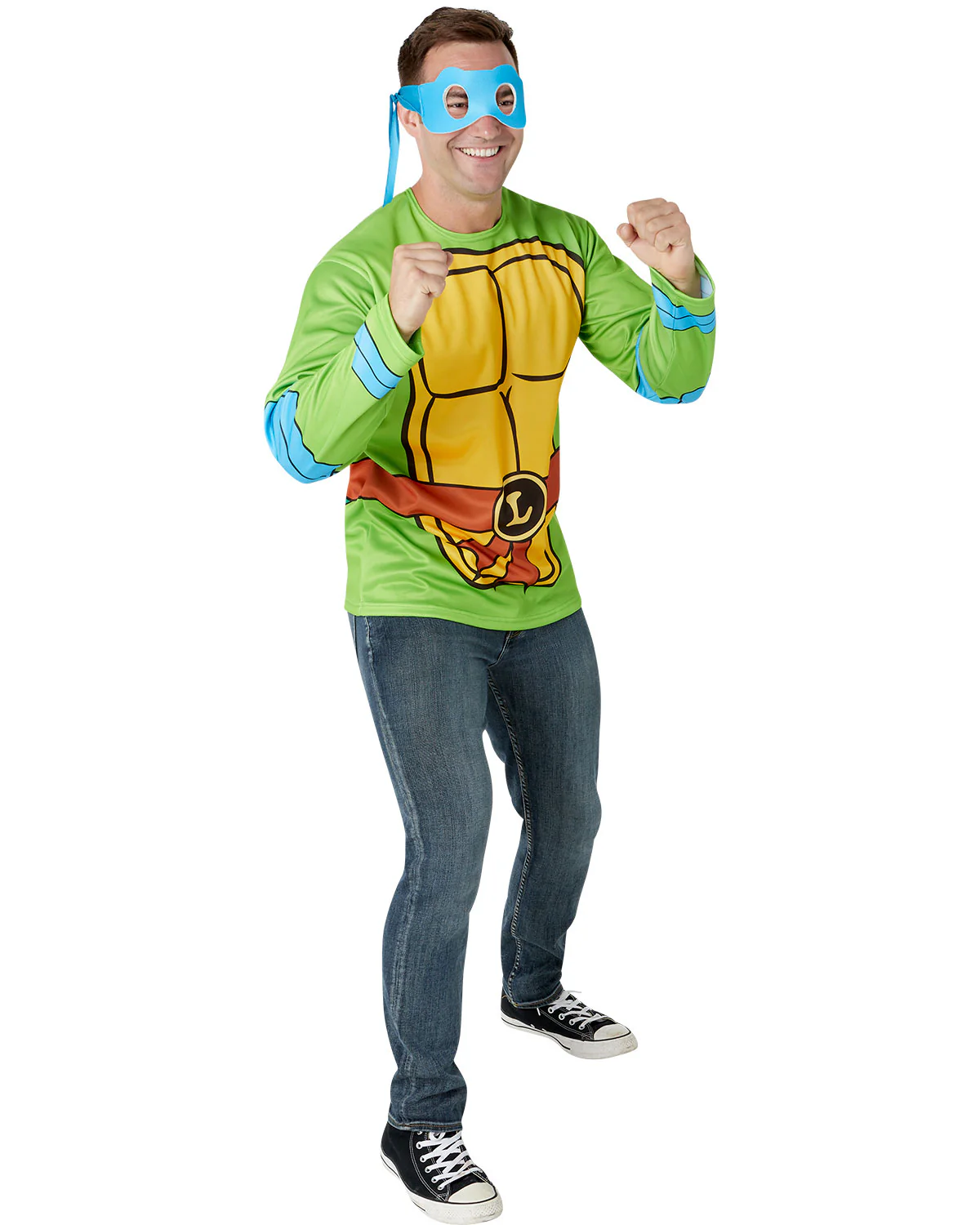 Mens Teenage Mutant Ninja Turtles Leonardo Costume Top - Image 5