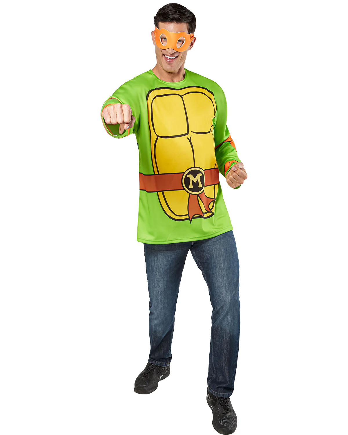 Mens Teenage Mutant Ninja Turtles Michelangelo Costume Top - Image 5