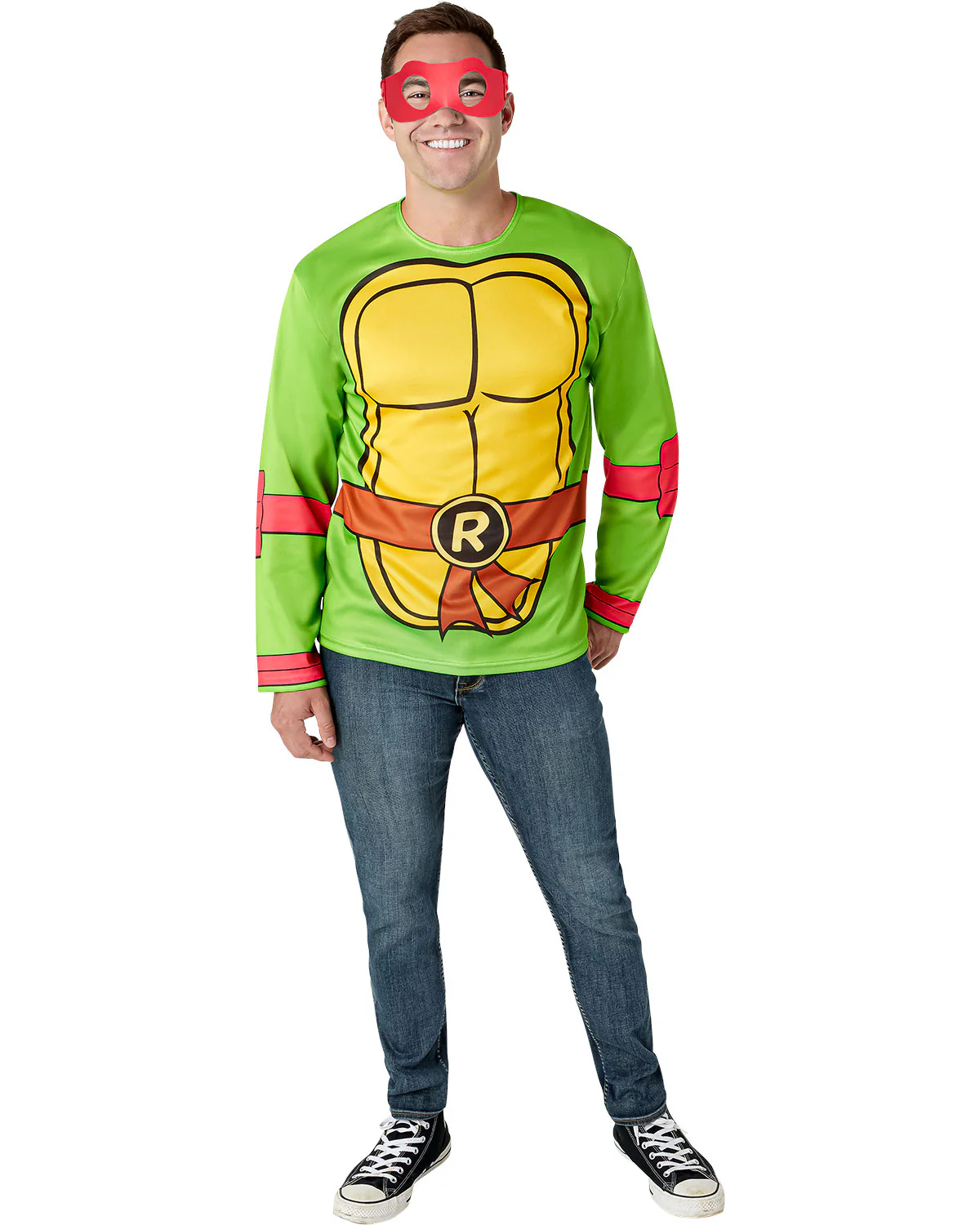 Mens Teenage Mutant Ninja Turtles Raphael Costume Top - Image 5