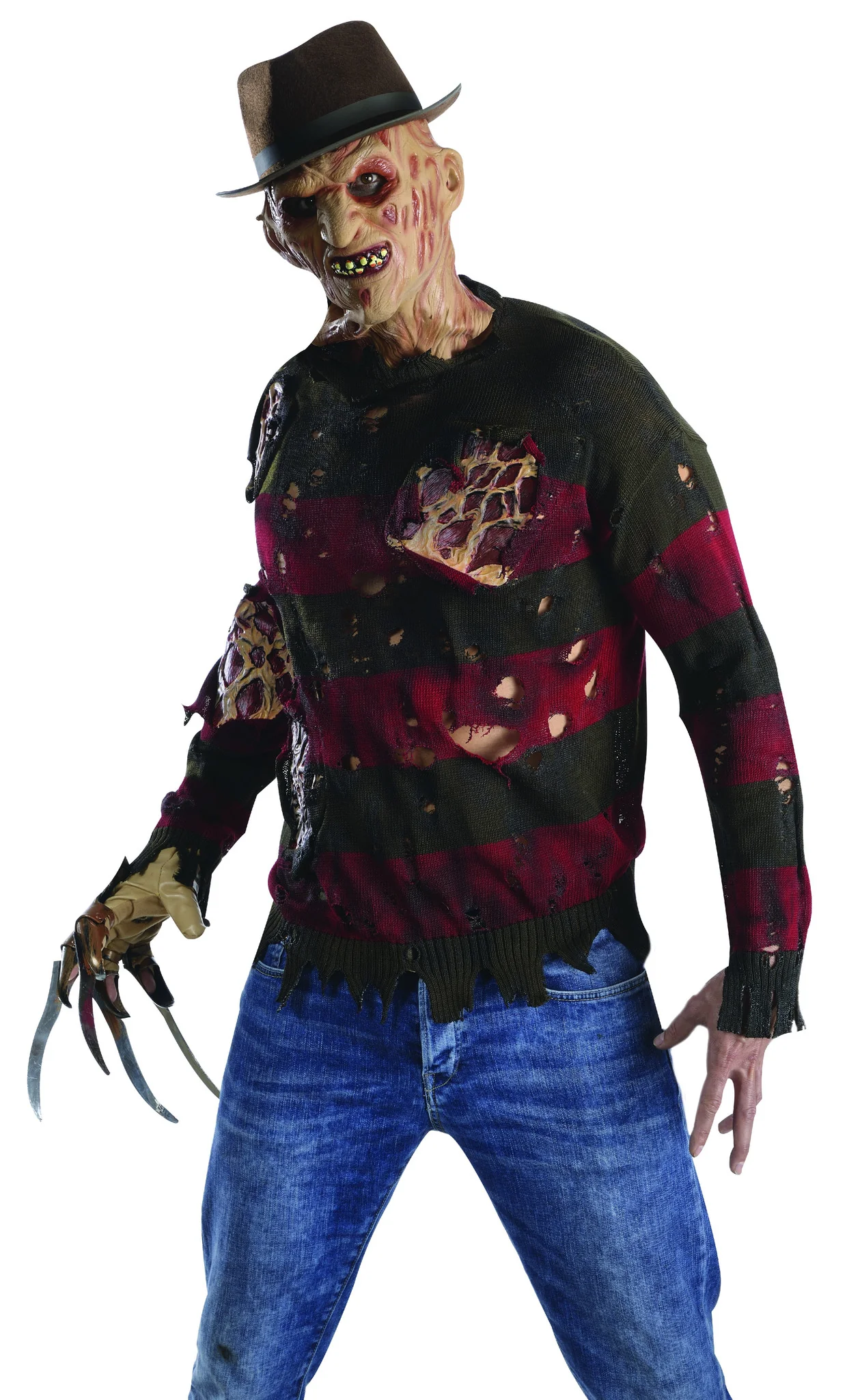 Mens/Teens Freddy Sweater with Burning Latex Flesh