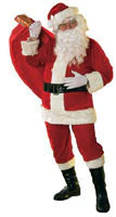 Mens Velour Santa Suit