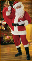 Mens Velour Santa Suit