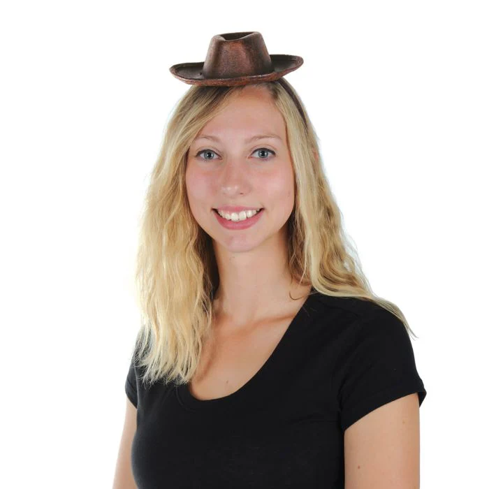 Mini Cowboy Hat Headband Costume Accessory - Image 2